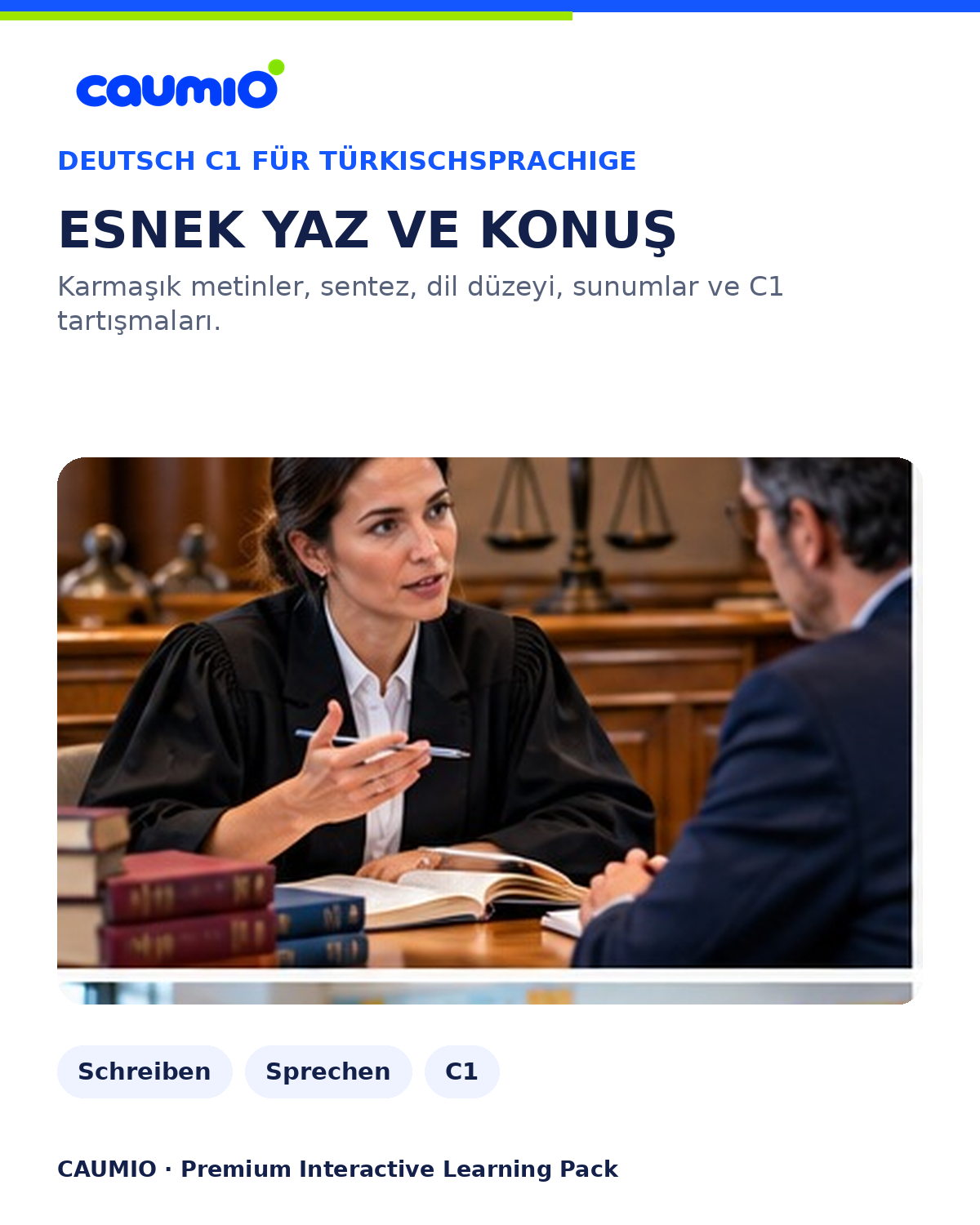 CAUMIO German C1 Turkish edition — Writing