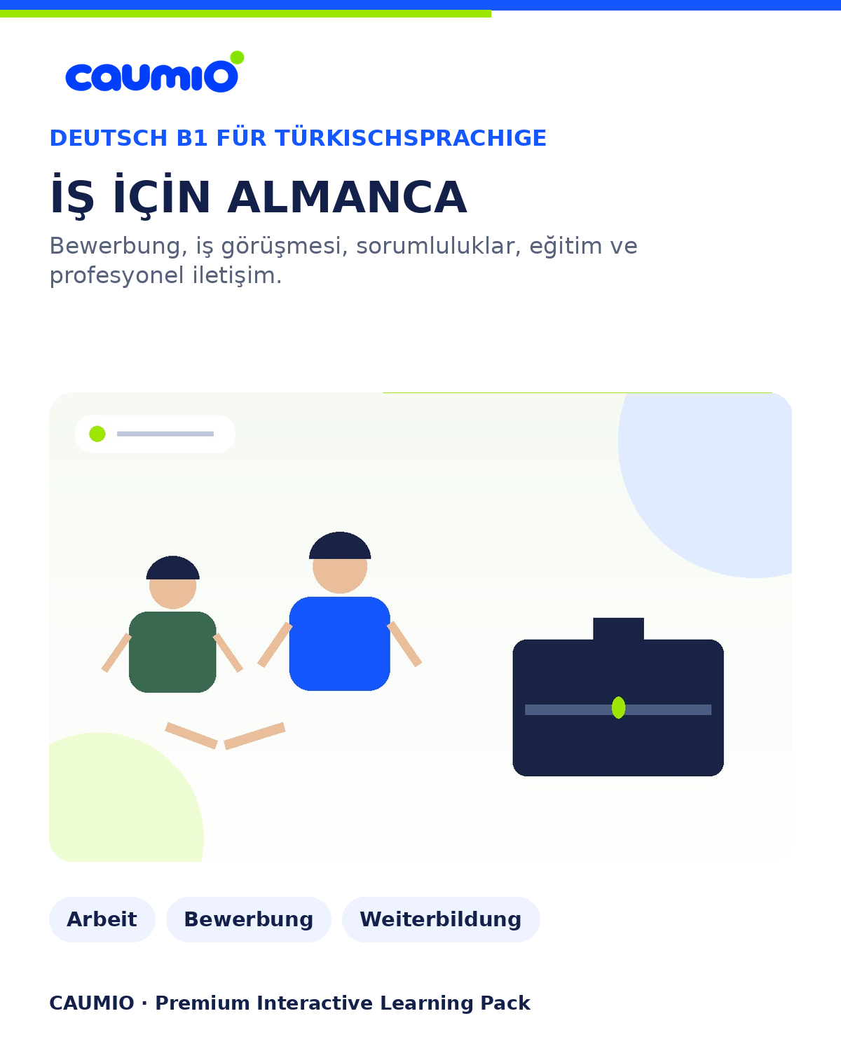 CAUMIO German B1 Turkish edition — Work
