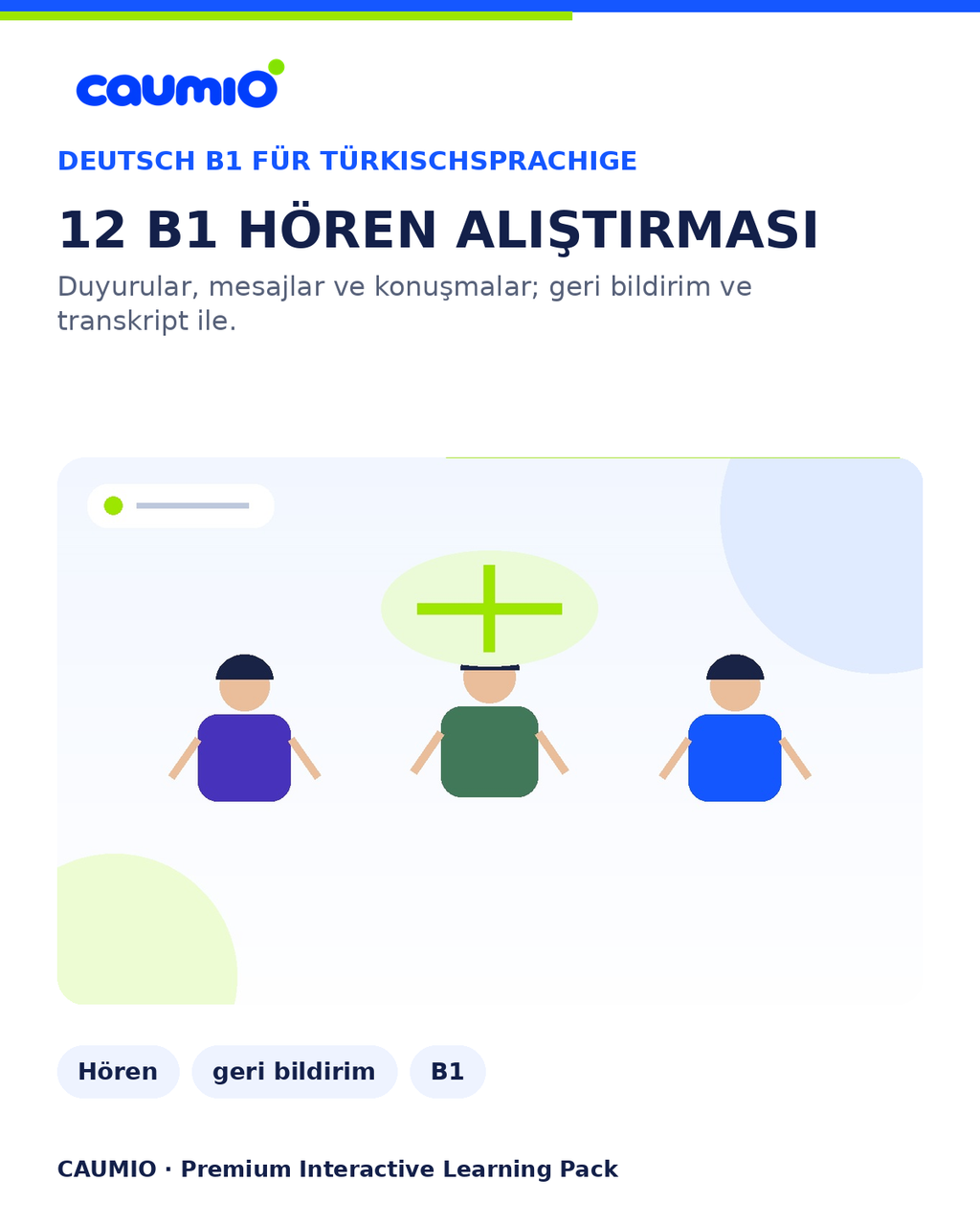 CAUMIO German B1 Turkish edition — Hoeren