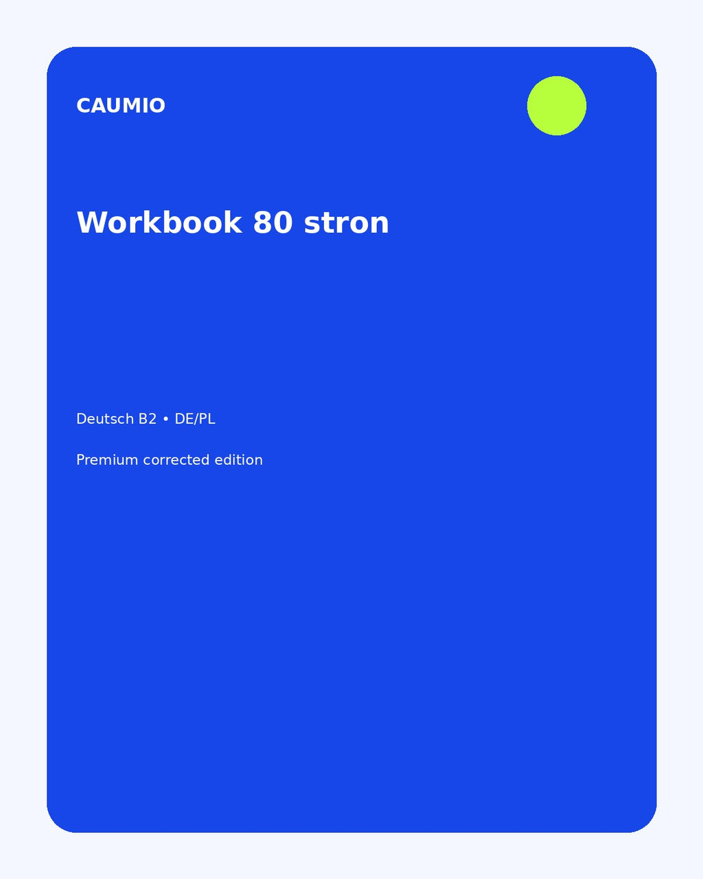German B2 learning pack with Polish explanations – CAUMIO