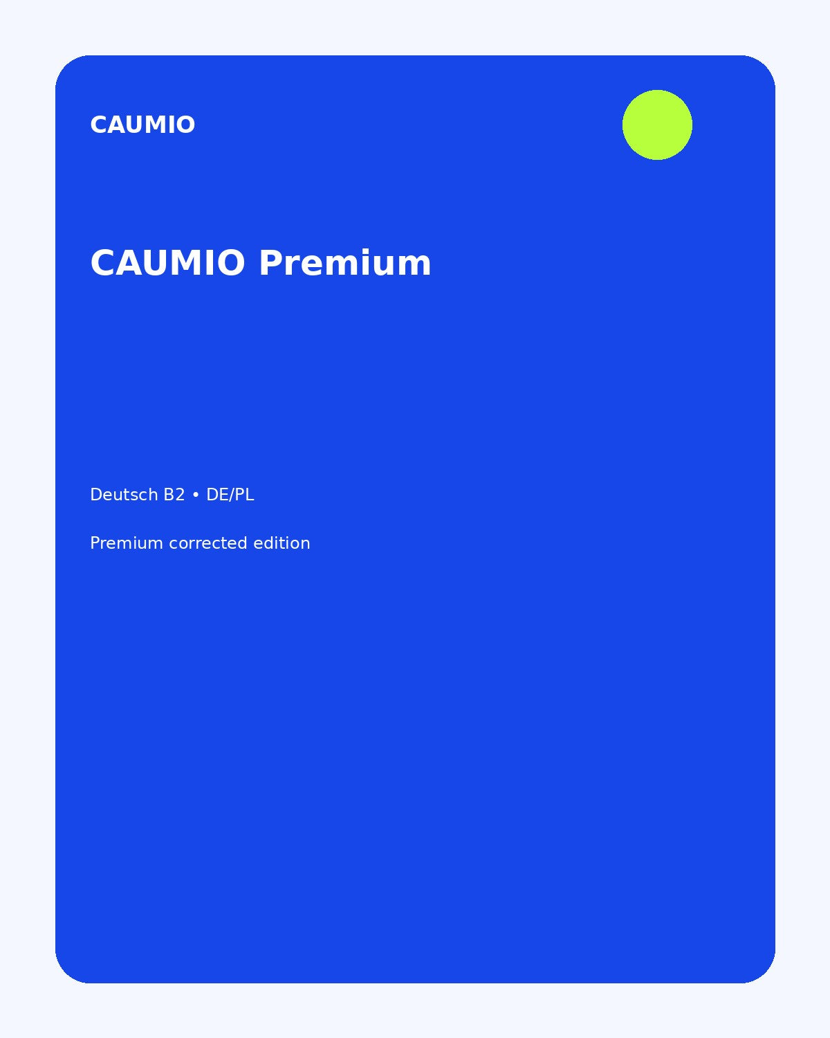 German B2 learning pack with Polish explanations – CAUMIO