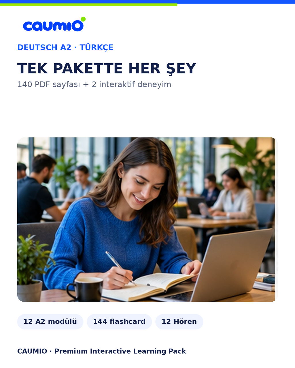CAUMIO German A2 with Turkish explanations — Included