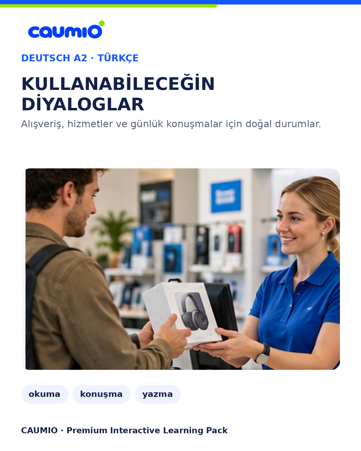 CAUMIO German A2 with Turkish explanations — Dialogues