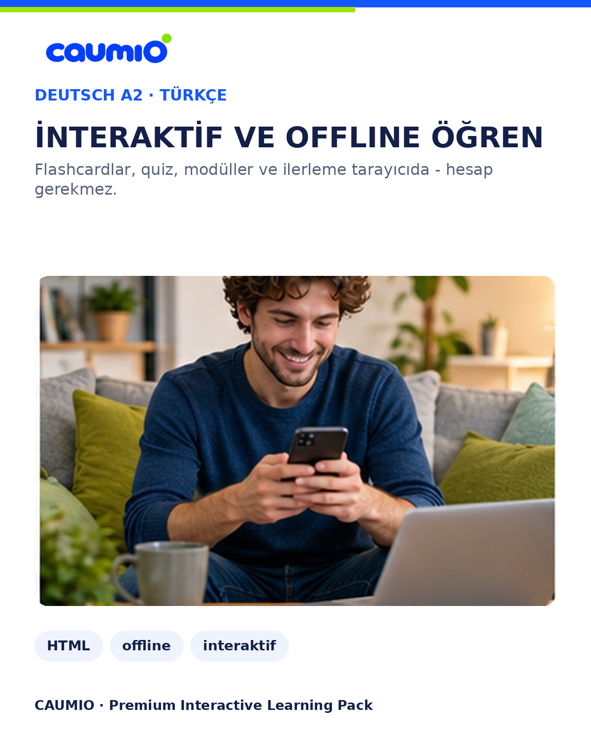 CAUMIO German A2 with Turkish explanations — Interactive