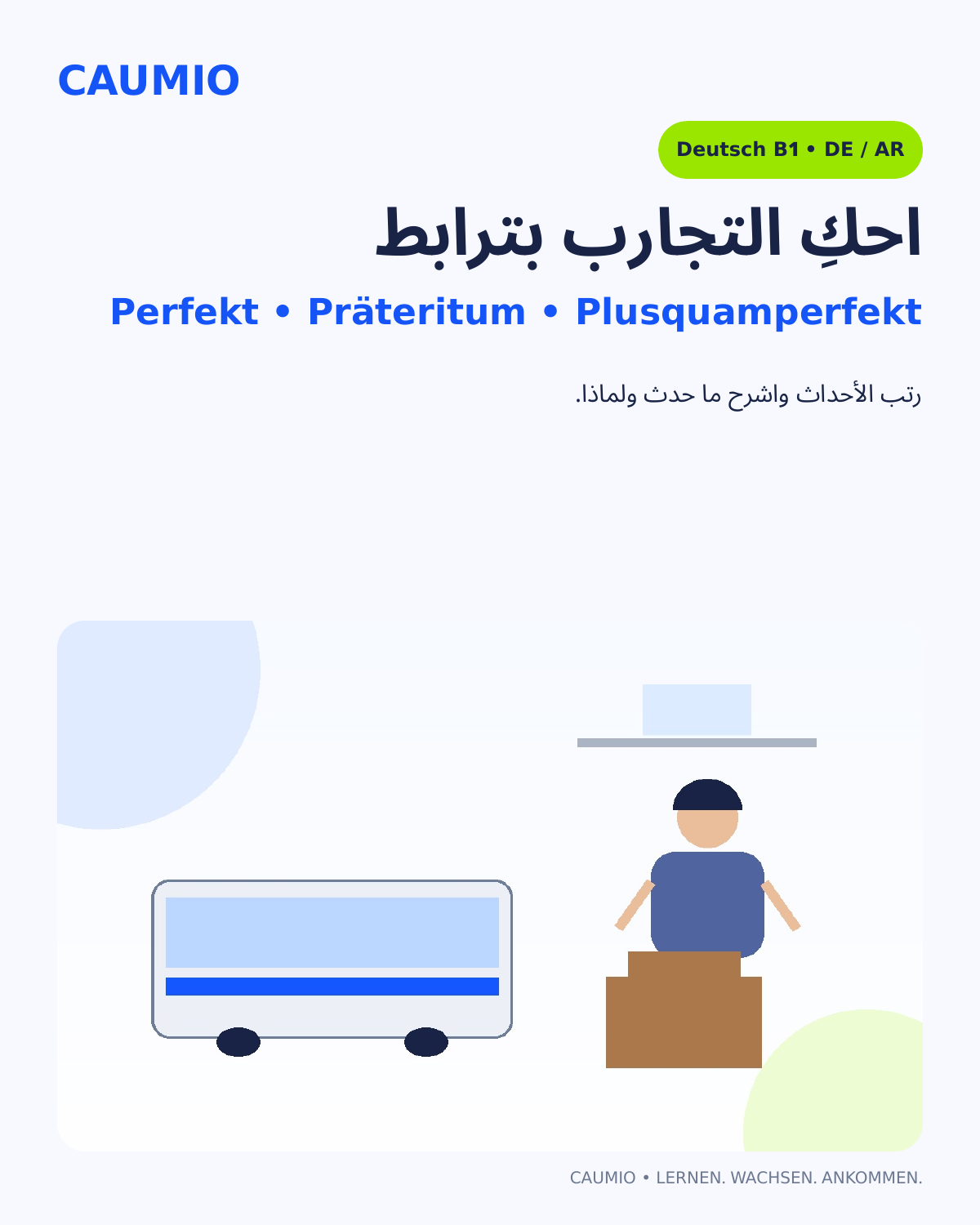 CAUMIO German B1 with Arabic explanations — Past