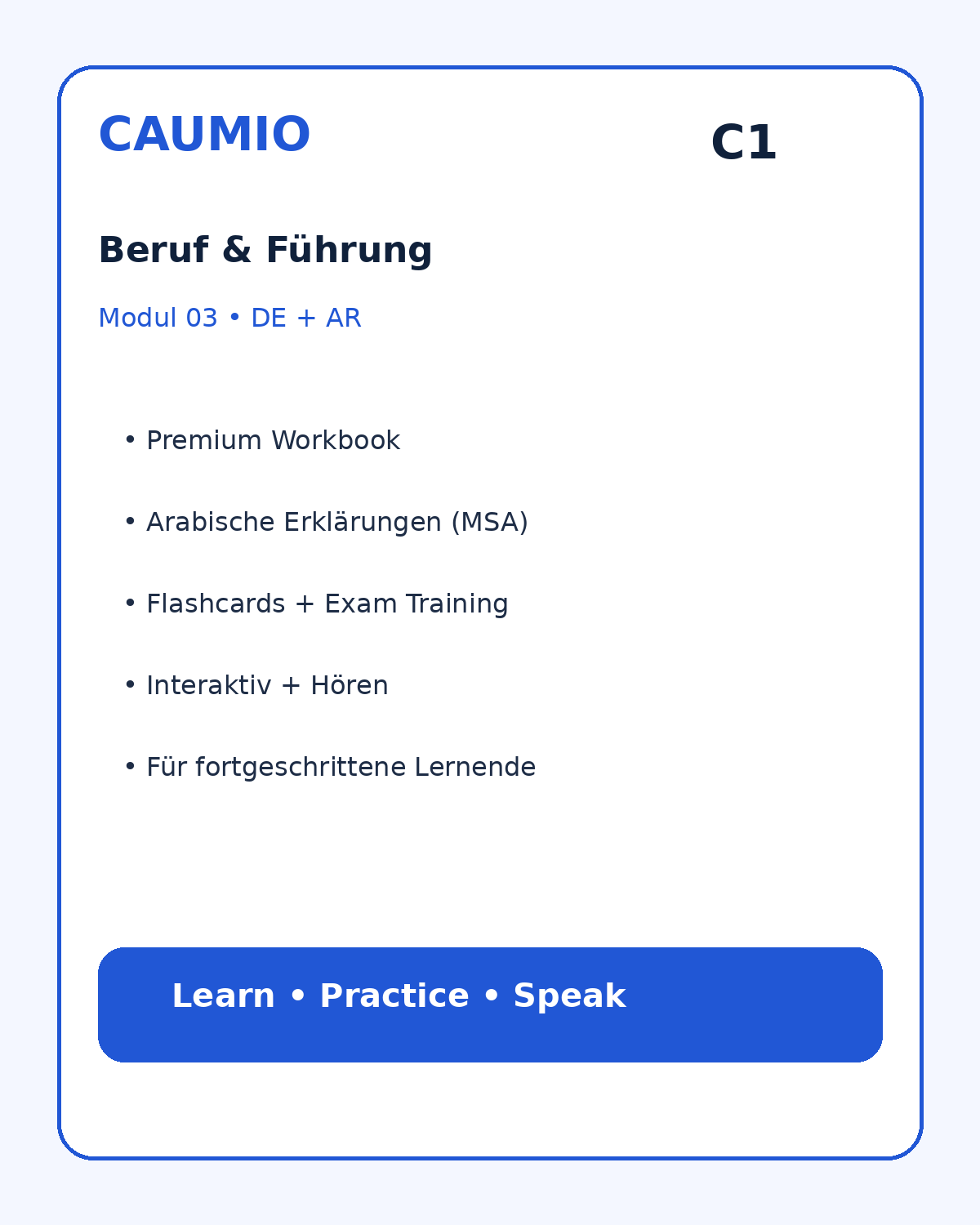 CAUMIO German C1 with Arabic explanations — image 03