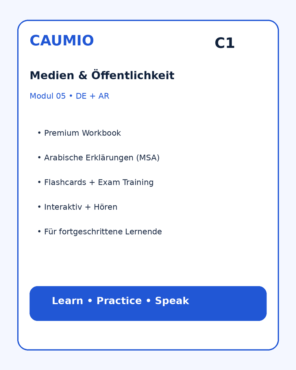 CAUMIO German C1 with Arabic explanations — image 05