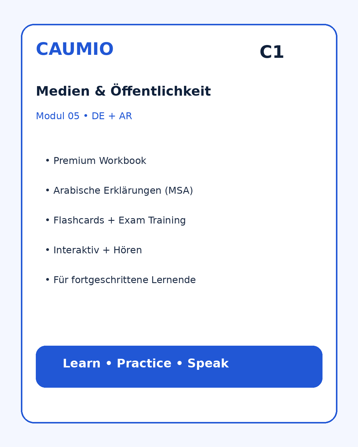 CAUMIO German C1 with Arabic explanations — image 05