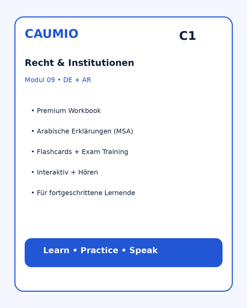 CAUMIO German C1 with Arabic explanations — image 09