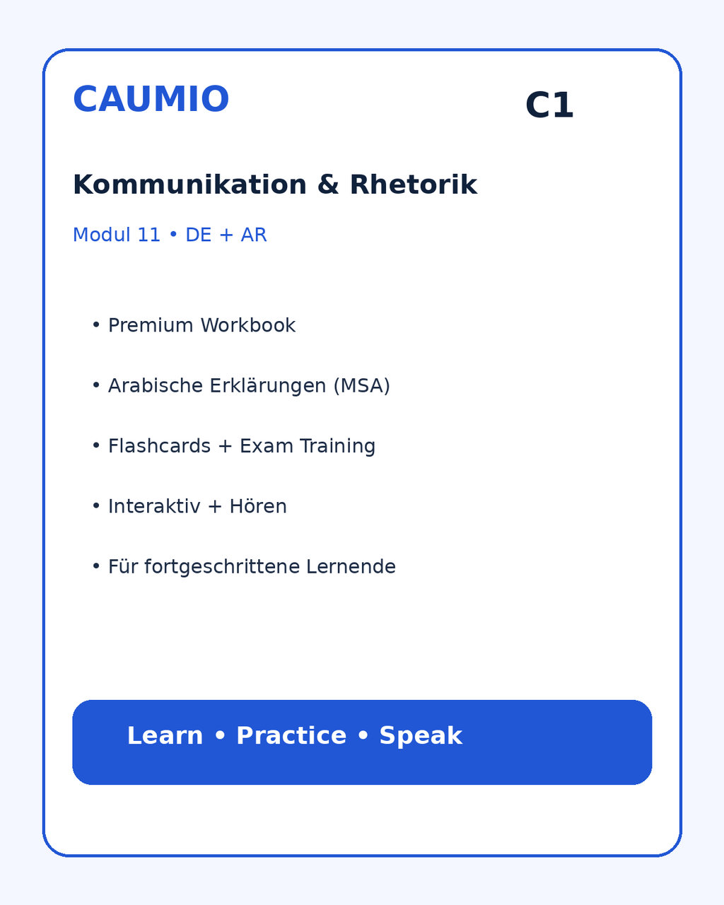 CAUMIO German C1 with Arabic explanations — image 11